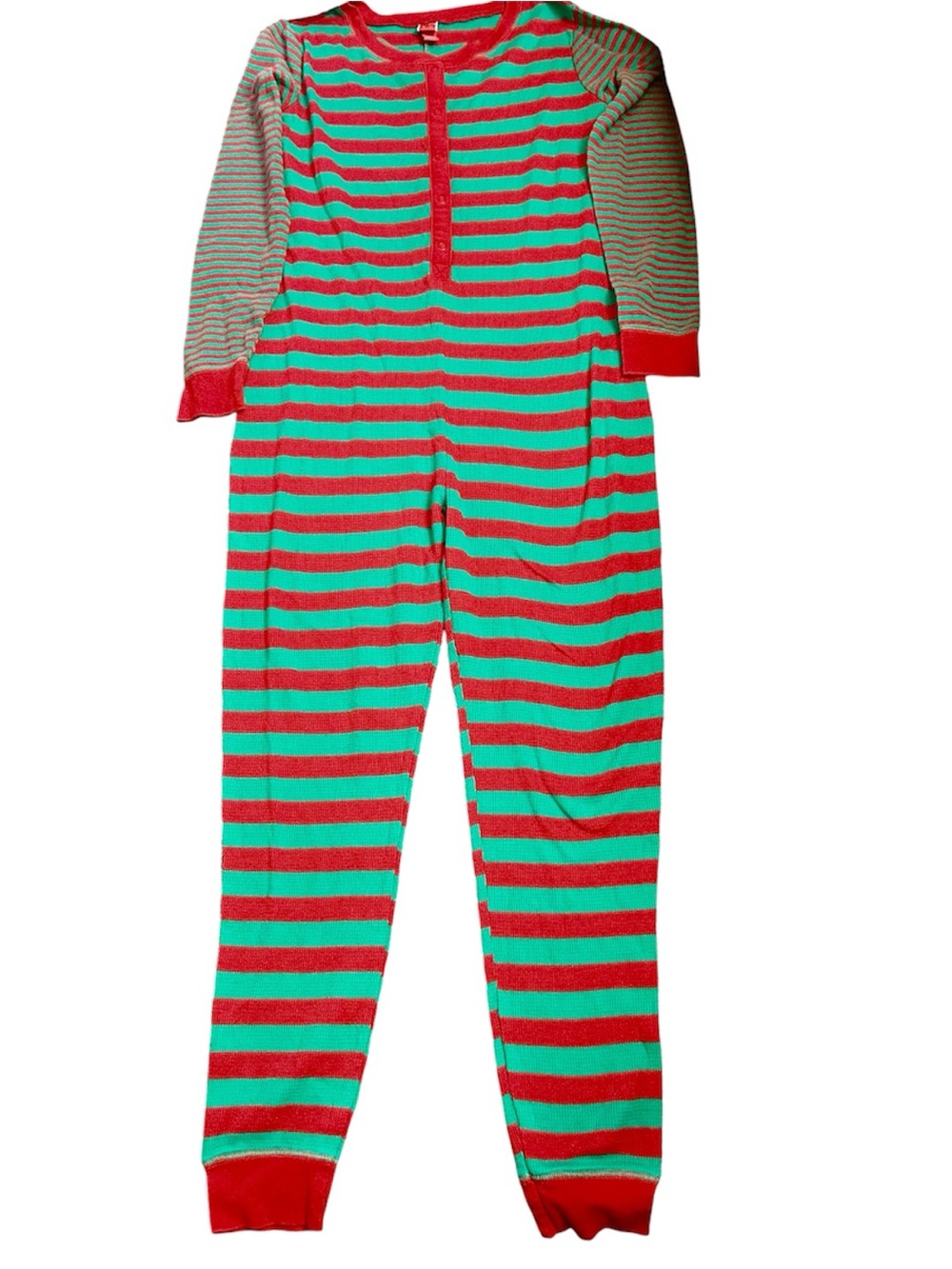 Target Red and Green Striped Kids One-Piece Pajama